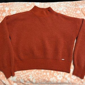 Orange cropped Hollister sweater